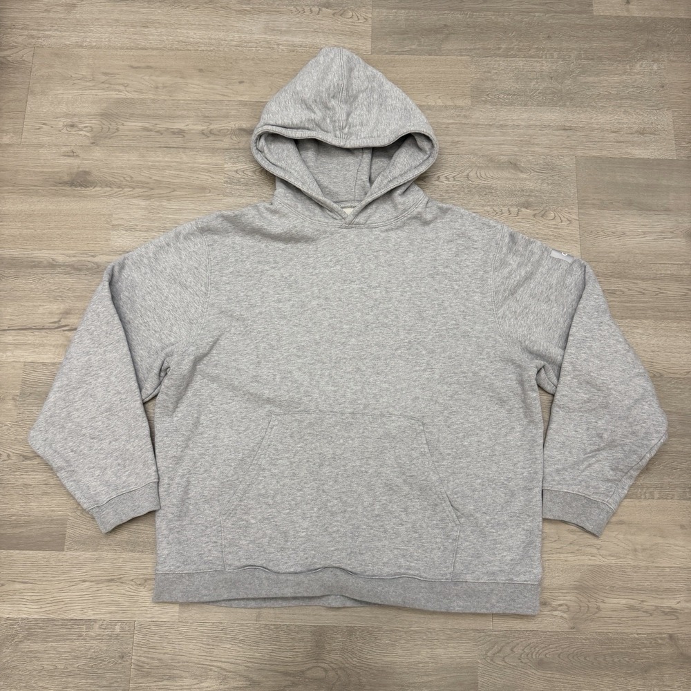 Alo Yoga Renown Heavy Weight Hoodie Mens XL Gray Oversized Pullover Logo